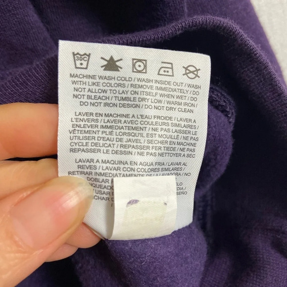 Nike Sportswear Club Fleece Funnel Neck Hoodie Purple Gold Swoosh Sz M - Picture 5 of 9